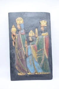 Rare Vintage Pier1 Imports Three Wiseman Decorated Painting on Wooden Board - Picture 1 of 8