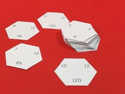 Hexágonos matemáticos - Tarjetas flash - Datos de multiplicación Foto 1 de 4