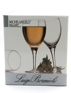Vtg. NOB 1992 Luigi Bormioli Wine Glass Goblets All-Purpose Blown Crystal Set/4 - Picture 1 of 17
