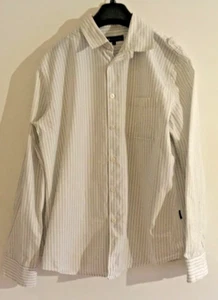 AQUASCUTUM WHITE STRIPED SHIRT SIZE X LARGE - Picture 1 of 7