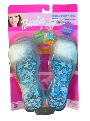 Vintage Mattel Barbie & Me Dress & Dream Shoes Blue Glitter Star Design (2001) - Image 1 of 4