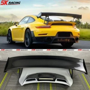 FOR PORSCHE 911 991 CARRERA S GT2 RS 13-19 HALF CARBON FIBER TRUNK SPOILER WING - Picture 1 of 10