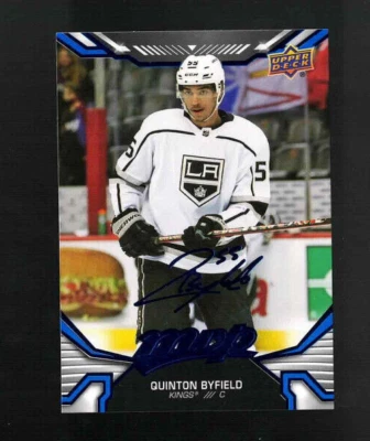 2022-23 Upper Deck MVP Hockey #198 Quinton Byfield Blue Script LA Kings - Image 1 of 2