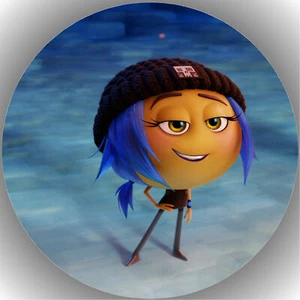 Ostia torta compleanno festa immagine torta fondente cialda emoji il film P8 - Foto 1 di 1