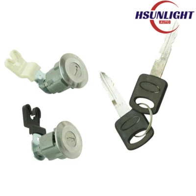 Cilindro de bloqueo de puerta 2 piezas con llave para Ford 1999-2006 E350 Super Duty E450 Super Duty Foto 1 de 4