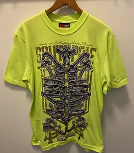 VTG 90s Y2K SouthPole T-Shirt Men’s Small Lime Green Graffiti Street Wear - Picture 1 of 10
