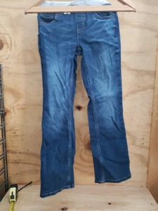 Justice girls blue jeans boot cut mid Rise knit waste size 8 - Picture 1 of 4