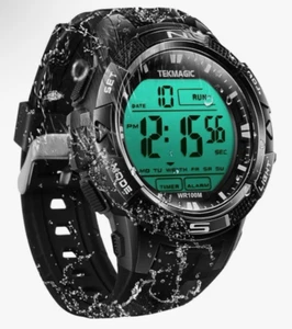 TEKMAGIC W18-W 10 ATM Digital Submersible Diving Watch 100m Swimming Scuba - Picture 1 of 6