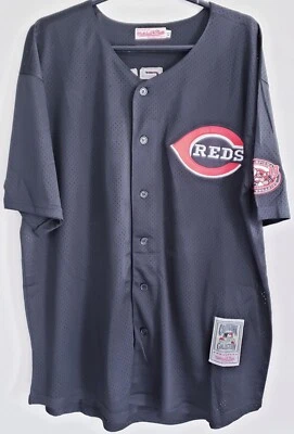 Ken Griffey Jr #30 Cincinnati Reds Black Throwback Jersey XL BNWOT Classic - Image 1 of 2