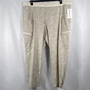 Athleta Venture Pants Womens Size 24 Viper Gray Drawstring Stretch Printed New - Picture 1 of 12