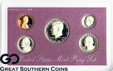 1989-S United States Mint Proof Set ** Mint Packaging + OGP Cover