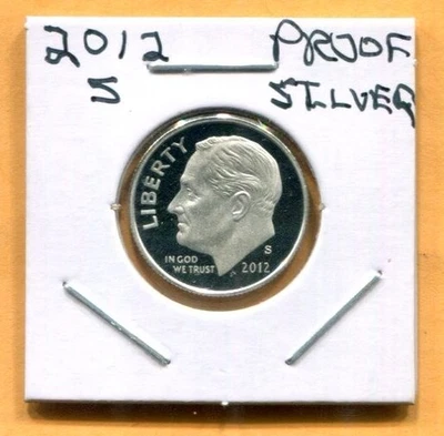 Gem 2012-S Proof Ultra-Cameo Silver Roosevelt Dime - Free Shipping - Image 1 of 4