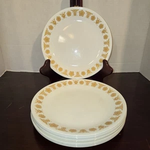 VTG Corelle Luncheon Plates Butterfly Gold 8.5” Lunch or Salad plates, Set Of 9  - Picture 1 of 7