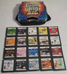 Lot of 20 Loose DS Games & a Guitar Hero Attachment - Untested - Picture 1 of 2
