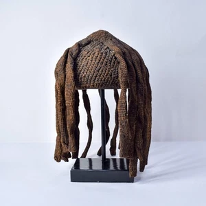 Bamileke Holz und Raffia Hut Kamerun - Bild 1 von 14