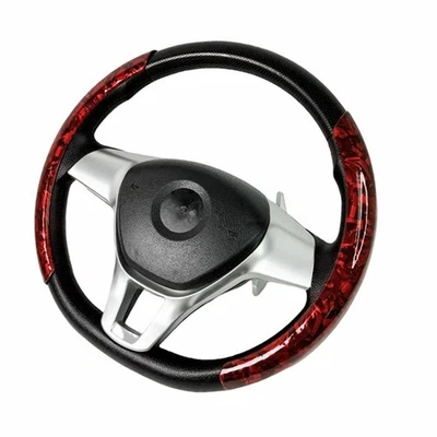 2PCS Carbon Fiber Car Steering Wheel Cover Non-Slip for FORD 15" /38CM Diameter Foto 1 de 4