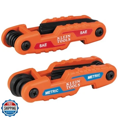 Klein Tools 70542 Folding Hex Key Set, Metric and SAE, 17-Key Portable, High- - Image 1 of 4