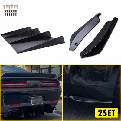 Juego de 2 difusores traseros para Dodge Challenger + separadores traseros alerón parachoques chi Foto 1 de 4