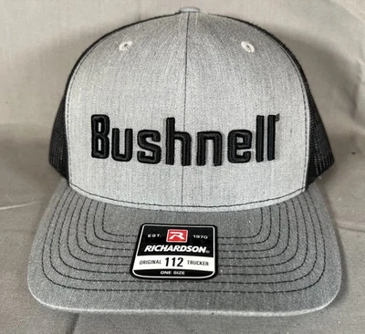 Gorra de béisbol BUSHNELL Optics Richardson malla trasera Snapback gris/negro talla adulto Foto 1 de 2