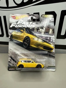 Hot Wheels Premium Fast & Furious Tuner Honda Civic EG gelb - Bild 1 von 2