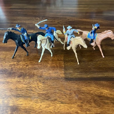 Marx American Civil War Paintable Plastic Horses - Lot Of 5 - Image 1 of 4
