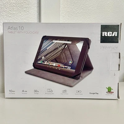 RCA Atlas 10 Tablet Premier Android 7.0, 32GB, Wi-Fi 10” Webcam Bundle Case - Image 1 of 4