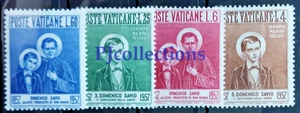 N591- VATICAN CITY 1957 SAN DOMENICO SAVIO FULL SET 4 STAMPS MNH - Imagen 1 de 1