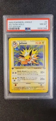 Pokémon Jolteon TCG Jungle 4/64 Holo 1st Edition Rare PSA 8 - Image 1 of 2