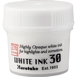 Kuretake Zig Cartoonist Tinte (weiß) - 30ml Deckdichte Stifttinte - Bild 1 von 6