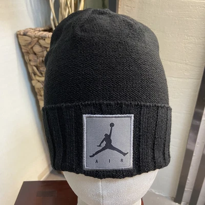 Jordan Jumps Hombre Tejido Sombrero Adulto Aire Libre Informal Deportes Cálido Gorro Gorra Negro Foto 1 de 4