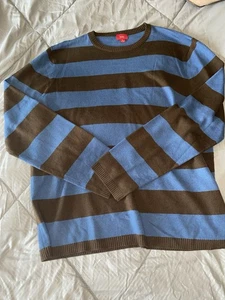 Mossimo Supply Co gestreifter Pullover Damen X Large blau/braun - Bild 1 von 6