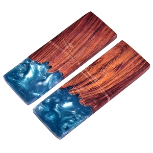 Custom Made Wood Resin Pair Scales For Knife Making Knife Handle 2963 - Picture 1 of 4