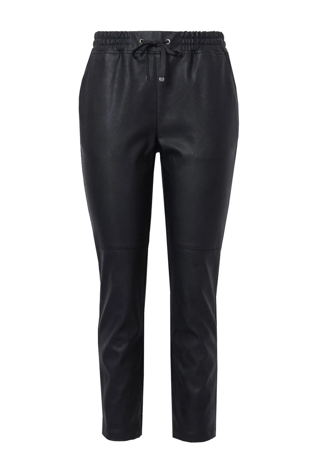 Angel of Style Damen große Größen Lederoptik Hose Elastikbund und saum 834932