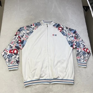 G-Unit 3XL Track Jacket White Graphic Print Hip Hop Full Zip Menswear - Picture 1 of 10