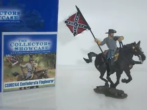 ESCAPARATE DE COLECCIONISTAS CS00244 CONFEDERADO PORTADOR ESTÁNDAR MONTADO SOLDADO DE JUGUETE - Imagen 1 de 2