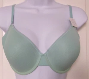 On Gossamer next to nothing t-shirt bra Underwire size 34DD Pastel Turquoise - Picture 1 of 2