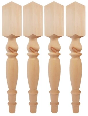 Delevan Dining Table Leg - 29 1/4 in Tall x 3 3/4 in Wide Pine Set of 4 - Image 1 of 2