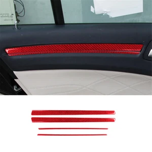Rear Door Trim Strip Panel Carbon Fiber Interior For Chrysler 300 2015-2017 RED - Picture 1 of 13