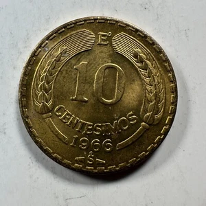 CHILE 10 CENETESIMOS 1966-So - Picture 1 of 2