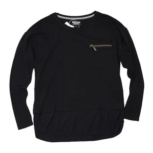 BARBOUR INTERNATIONAL Top Gr 10 Schwarz Black Motorcycle Long Sleeved Oberteil - Bild 1 von 8