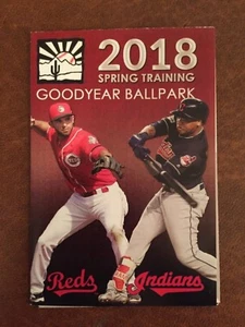 2018 Cincinnati Reds/Cleveland Indians Spring Training Pocket Schedule - Picture 1 of 2