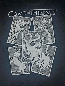 HBO GAME OF THRONES GREAT HOUSES T-SHIRT TEE ADULT UNISEX BLACK SIZE: MEDIUM 🔥 - Picture 1 of 3