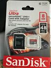 Sandisk 8GB Ultra MicroSDHC UHS-1 Card With Adapter (SDSDQUI-008G-A46)