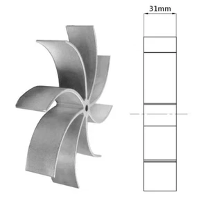 GIRANTE VENTOLA DI RICAMBIO IN ALLUMINIO FANDIS PER ASPIRATORI DI FUMO 31x150mm - Foto 1 di 1