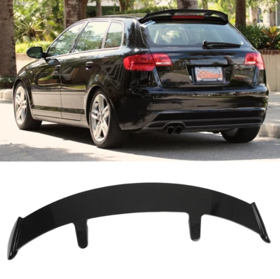 52''Rear Roof Window Spoiler Wing Carbon Fiber For AUDI A3 S3 06-13 8P Hatchback Foto 1 de 4