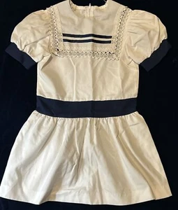Vintage 80s Girls Sailor Dress 6x - Picture 1 of 5