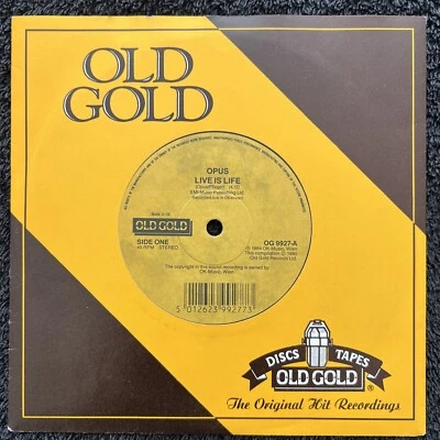 Opus - Live Is Life / Trio - Da Da Da 7'' Vinyl Single PLAY TESTED NM LIKE NEW! - Image 1 of 4