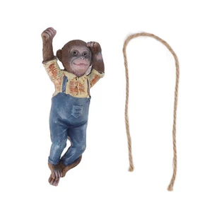 Garden Monkey Statues Cute Simulation Resin Hanging Monkey Garden Ornament Fo - Picture 1 of 22