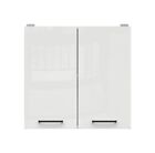 800mm Kitchen Wall Unit Cabinet 2 Door 80cm Cupboard White/chalk Gloss Junona