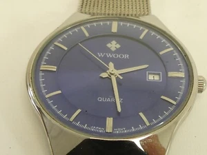 (ref288W93) Women's Wwoor Blue Wristwatch With New Battery - Picture 1 of 4
